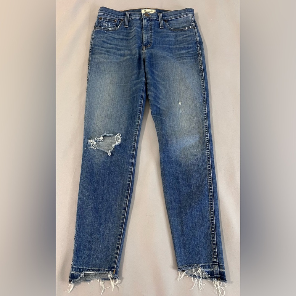 Madewell 10" High Rise Skinny Womens Dark Wash Stretch Jeans 32” W